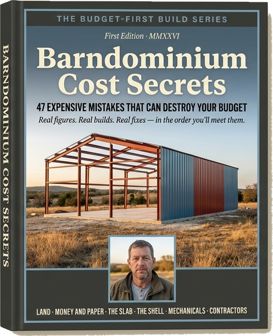 Barndominium Cost Secrets by Eric Callahan — hardcover, first edition